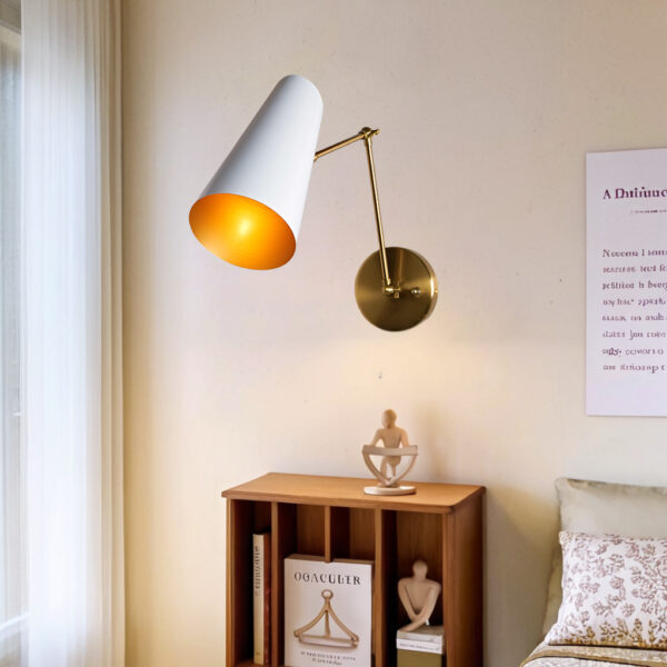 Elegant Articulating Mid-Century Modern Metal Sconce - Image 39