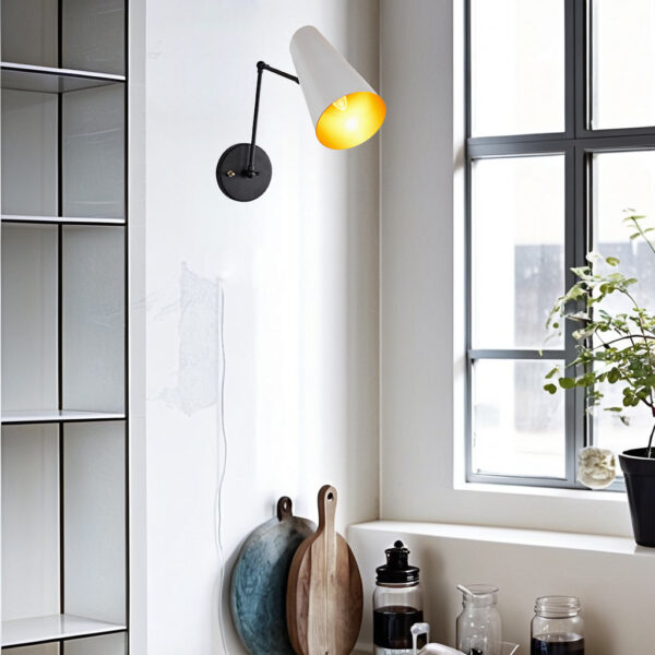 Elegant Articulating Mid-Century Modern Metal Sconce - Image 74