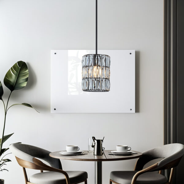 Contemporary Crystal Pendant with Prismatic Display - Image 18