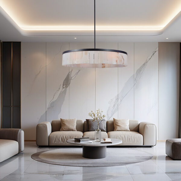 Modern Alabaster Rustic Chandelier - Image 17