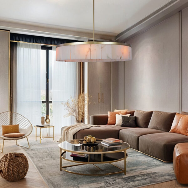 Modern Alabaster Rustic Chandelier - Image 35
