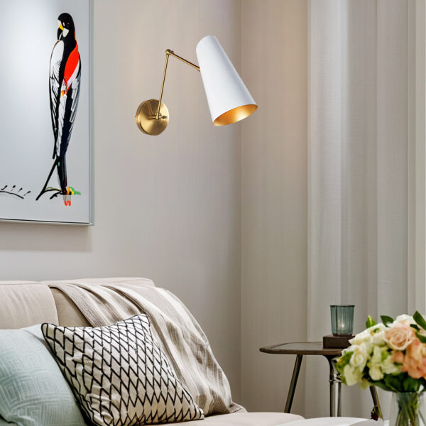 Elegant Articulating Mid-Century Modern Metal Sconce - Image 41