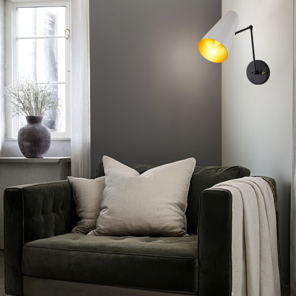 Elegant Articulating Mid-Century Modern Metal Sconce - Image 76