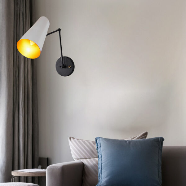 Elegant Articulating Mid-Century Modern Metal Sconce - Image 63
