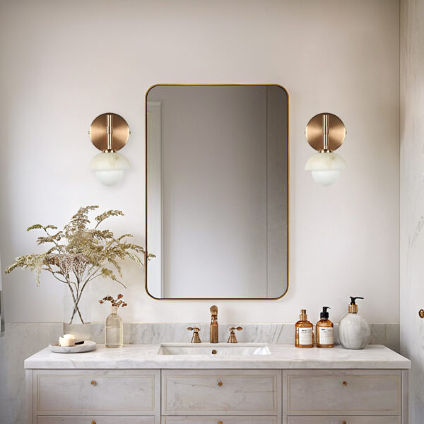 Alabaster Glow Hand-Carved Bathroom Sconce - Image 40