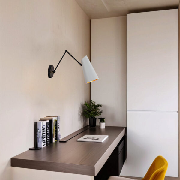 Elegant Articulating Mid-Century Modern Metal Sconce - Image 59