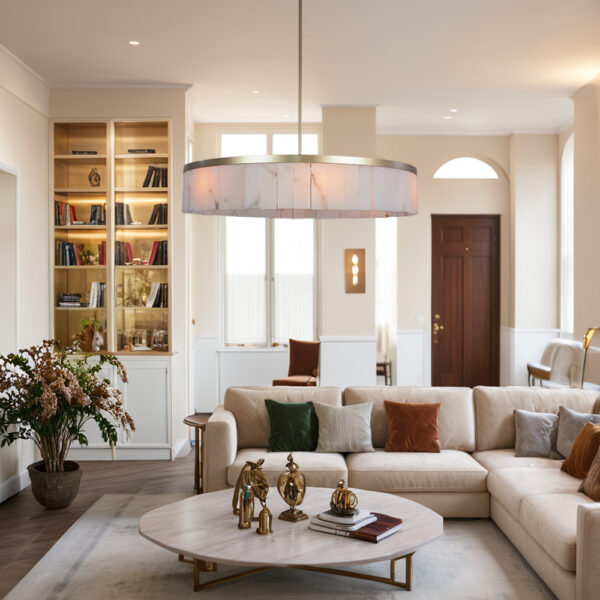 Modern Alabaster Rustic Chandelier - Image 25
