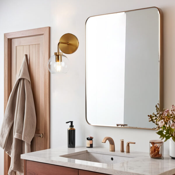 Blown Glass Steel Frame Single Sconce Collection - Image 46