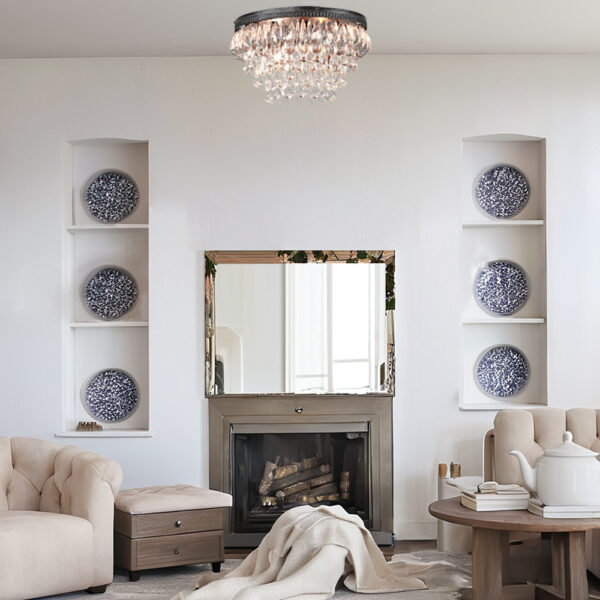 Raindrop Elegance Crystal Flush Mount - Image 6