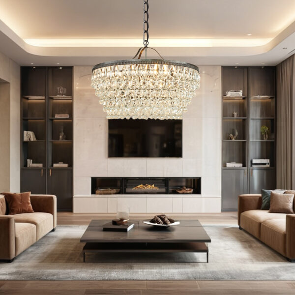 Vintage Crystal Raindrop Elegance Chandelier - Image 7