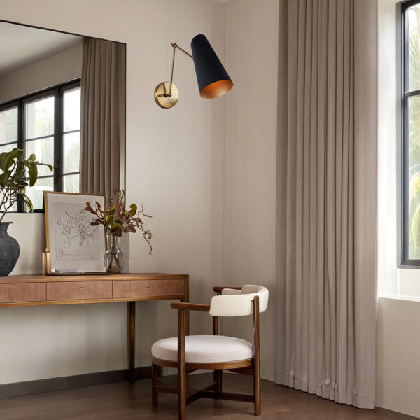 Elegant Articulating Mid-Century Modern Metal Sconce - Image 23