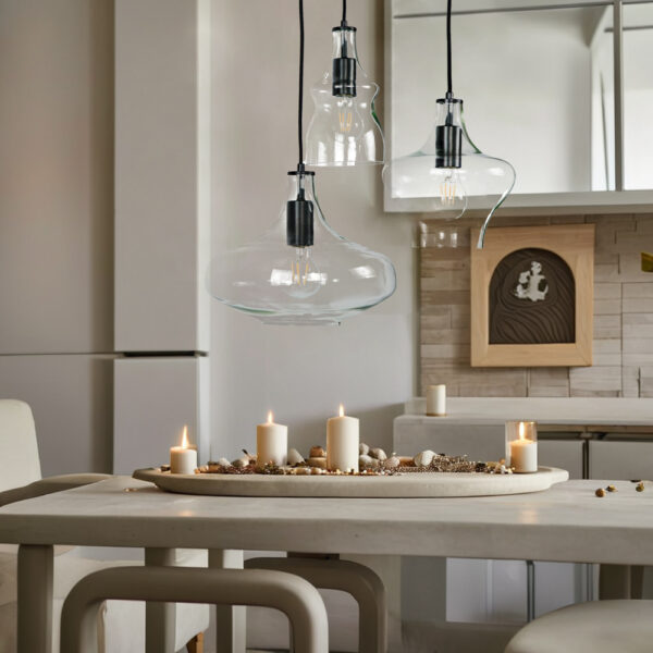 Adjustable Glass Shade Pendant Light - Image 8