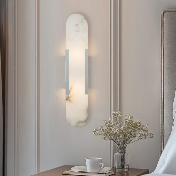 Alabaster Elegance Backplate Sconce - Image 18