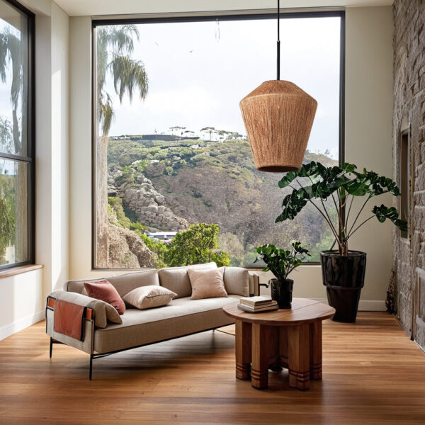 Boho-Chic Jute Ambience Pendant Light - Image 8
