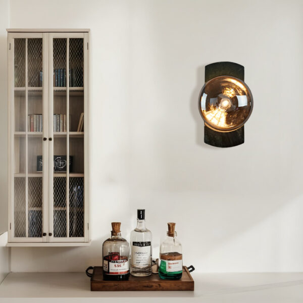 Smoked Luster Veining Globe Wall Sconce - Image 7