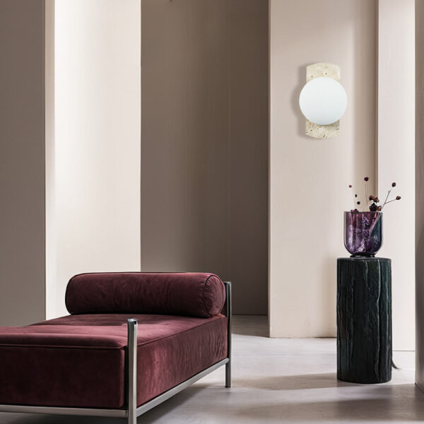 Travertine Opaline Wall Sconce - Image 7