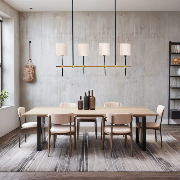 LuxeLinen Linear Metal Chandelier - Image 7