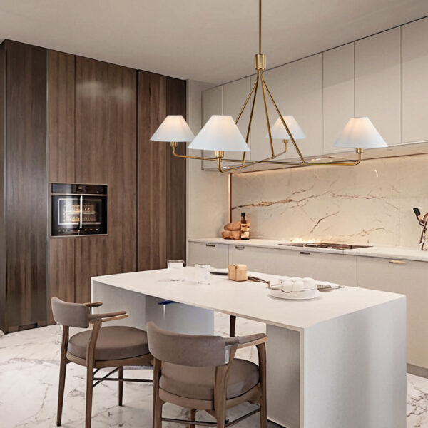 Architectural Tapered Shades Chandelier - Image 18