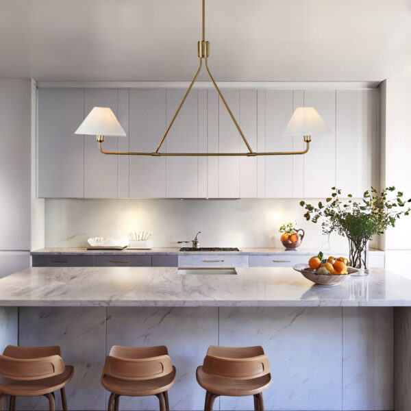 Minimalist Elegance Architectural 2-Light Tapered Pendant - Image 25