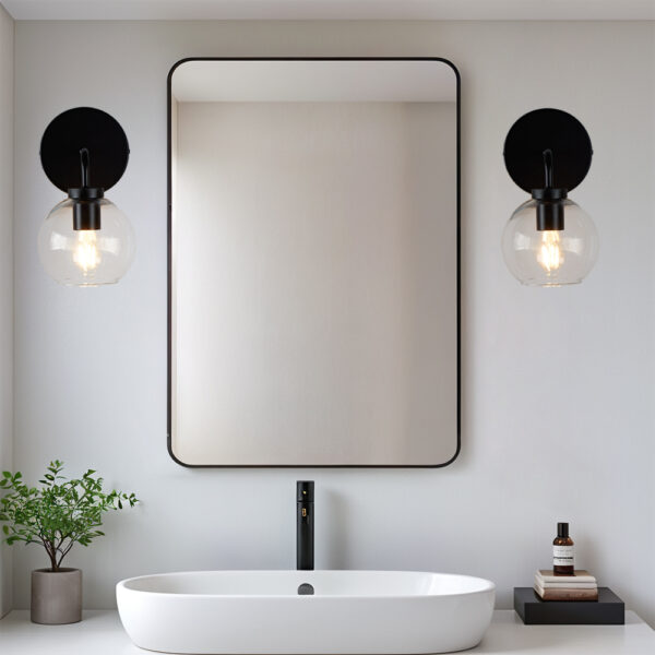 Blown Glass Steel Frame Single Sconce Collection - Image 21