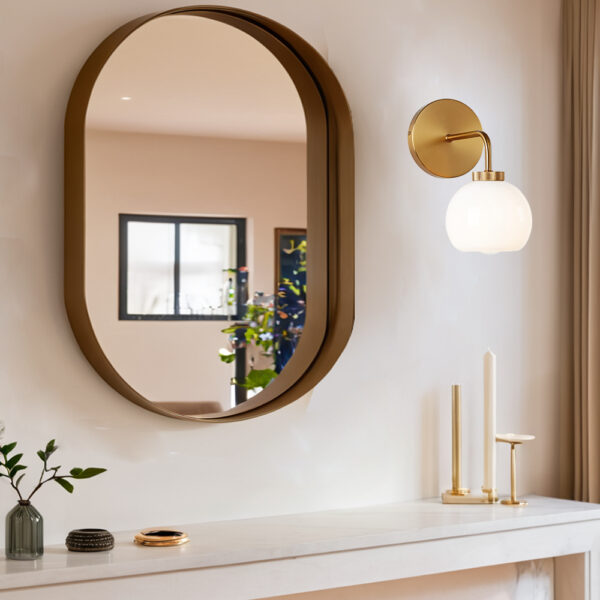 Blown Glass Steel Frame Single Sconce Collection - Image 33