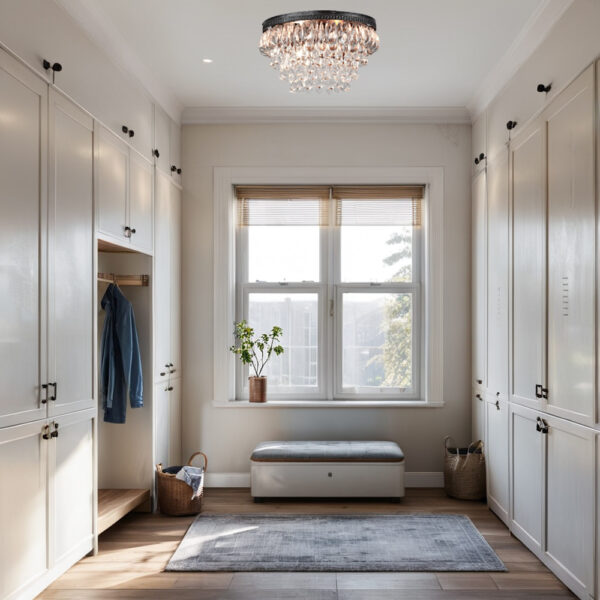 Raindrop Elegance Crystal Flush Mount - Image 7