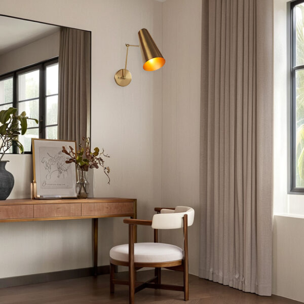 Elegant Articulating Mid-Century Modern Metal Sconce - Image 10