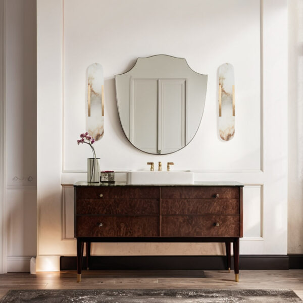 Alabaster Elegance Backplate Sconce - Image 7
