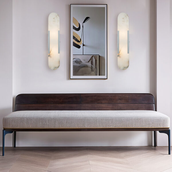 Alabaster Elegance Backplate Sconce - Image 19