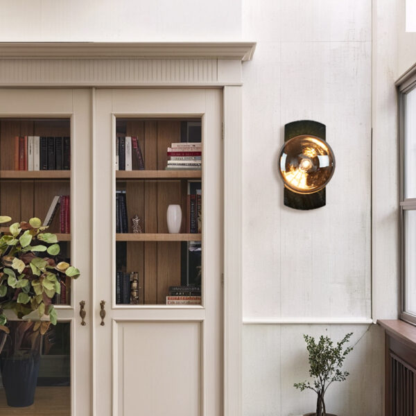 Smoked Luster Veining Globe Wall Sconce - Image 8