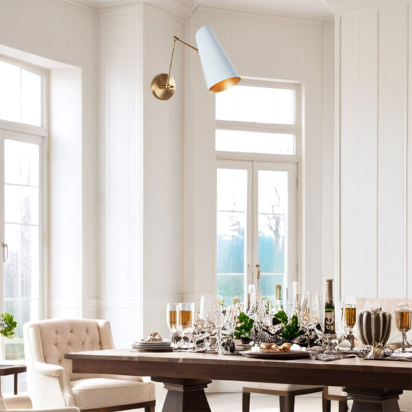 Elegant Articulating Mid-Century Modern Metal Sconce - Image 47