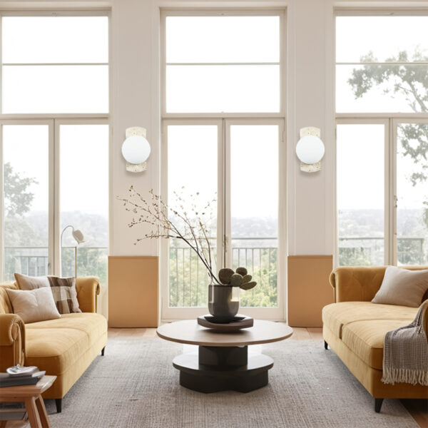 Travertine Opaline Wall Sconce - Image 8