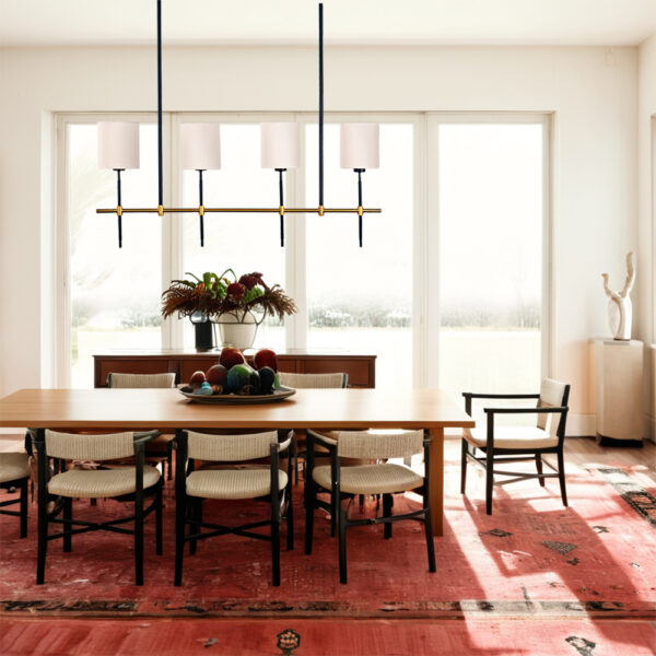 LuxeLinen Linear Metal Chandelier - Image 8