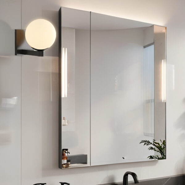 Globe Shade Matte Finish with Brass Accents Single Light Sconce - Image 8