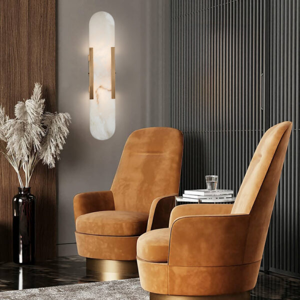 Alabaster Tile Wall Sconce - Image 10