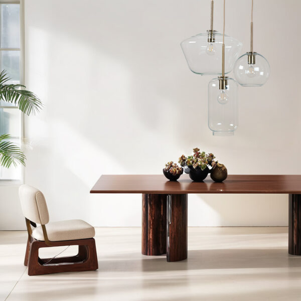 Adjustable 3 Light Glass Shade Pendant Light - Image 9