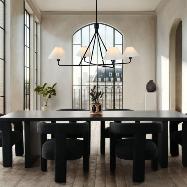 Architectural Tapered Shades Chandelier - Image 8