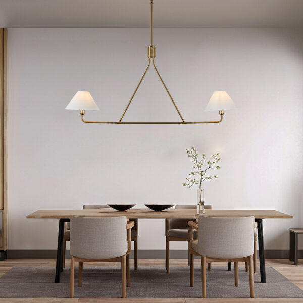 Minimalist Elegance Architectural 2-Light Tapered Pendant - Image 26