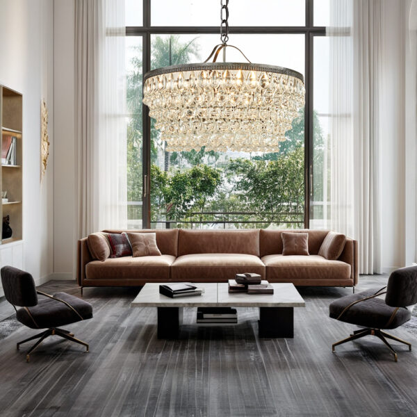 Vintage Crystal Raindrop Elegance Chandelier - Image 9