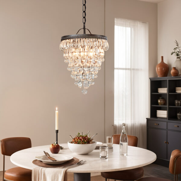 Vintage Crystal Raindrop Elegance Chandelier - Image 35