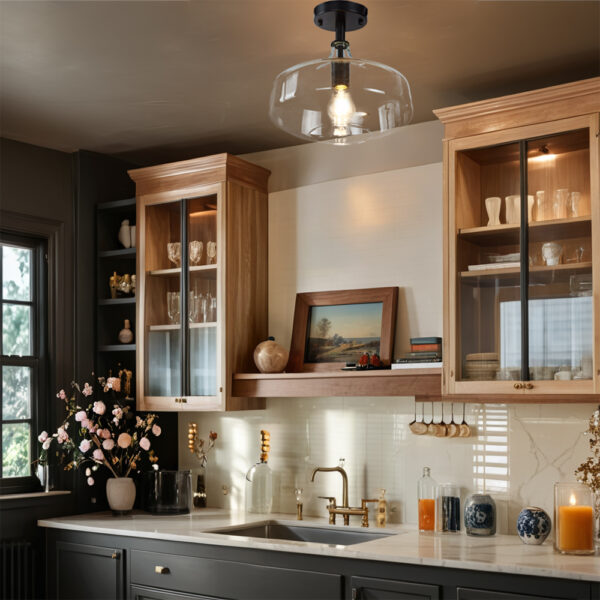 Vintage Appeal Glass Flush Mount - Image 9