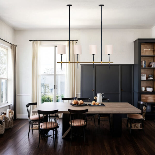 LuxeLinen Linear Metal Chandelier - Image 9