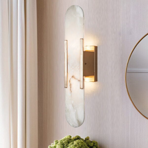 Alabaster Tile Wall Sconce - Image 5