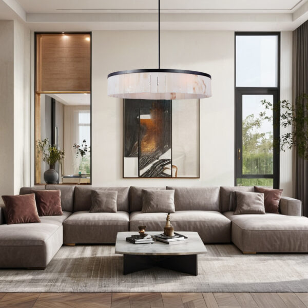 Modern Alabaster Rustic Chandelier - Image 10