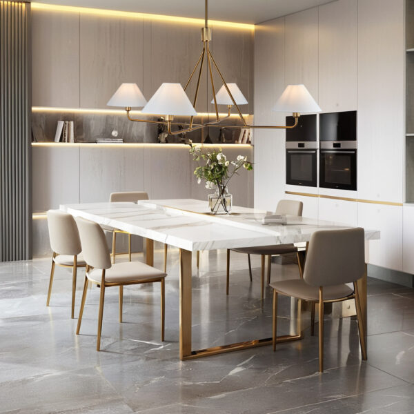 Architectural Tapered Shades Chandelier - Image 20