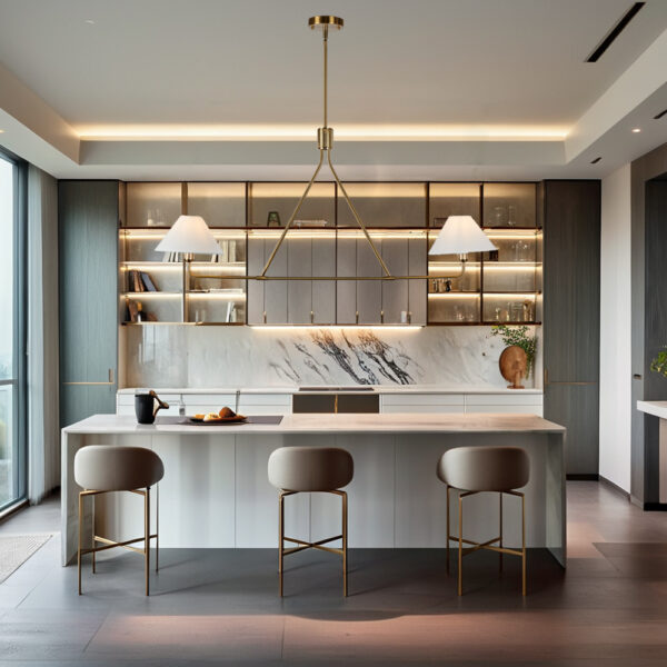 Minimalist Elegance Architectural 2-Light Tapered Pendant - Image 27
