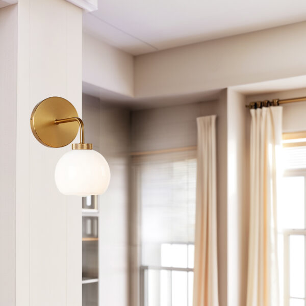 Blown Glass Steel Frame Single Sconce Collection - Image 34