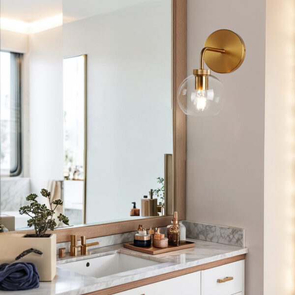 Blown Glass Steel Frame Single Sconce Collection - Image 49