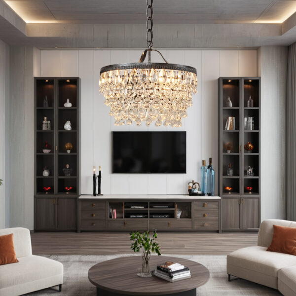 Vintage Crystal Raindrop Elegance Chandelier - Image 23