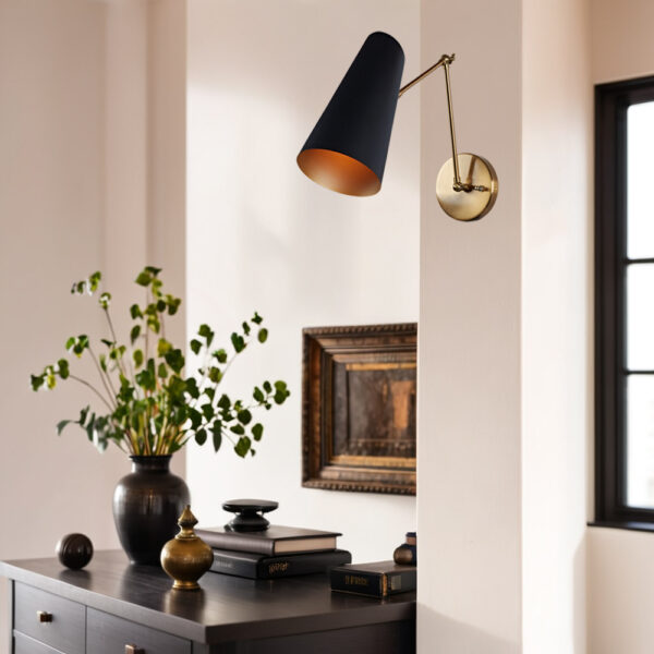 Elegant Articulating Mid-Century Modern Metal Sconce - Image 26